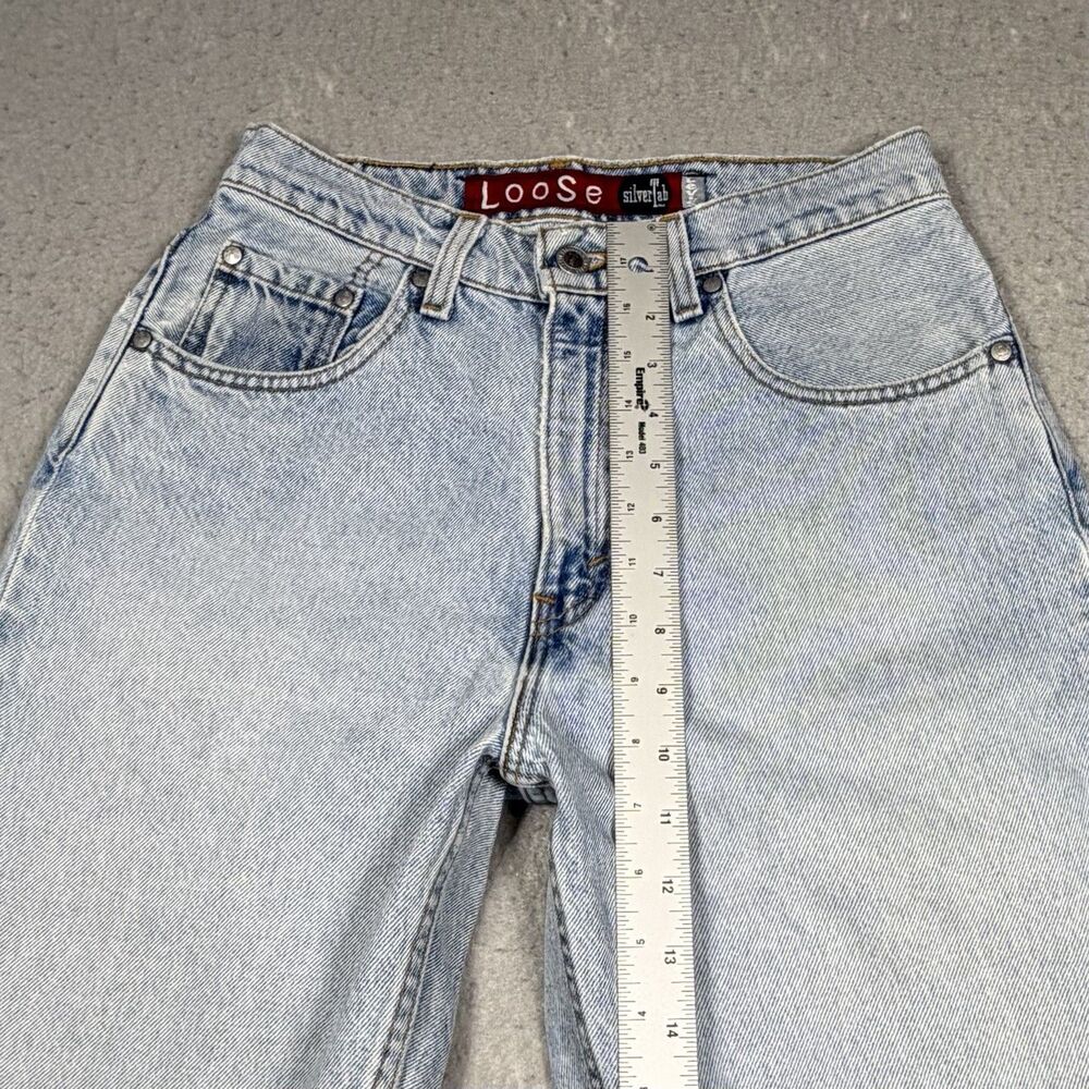 Vintage Levi's Silvertab Jeans Women’s Size 7/8 Loose Fit Light Blue Denim - Picture 7 of 16